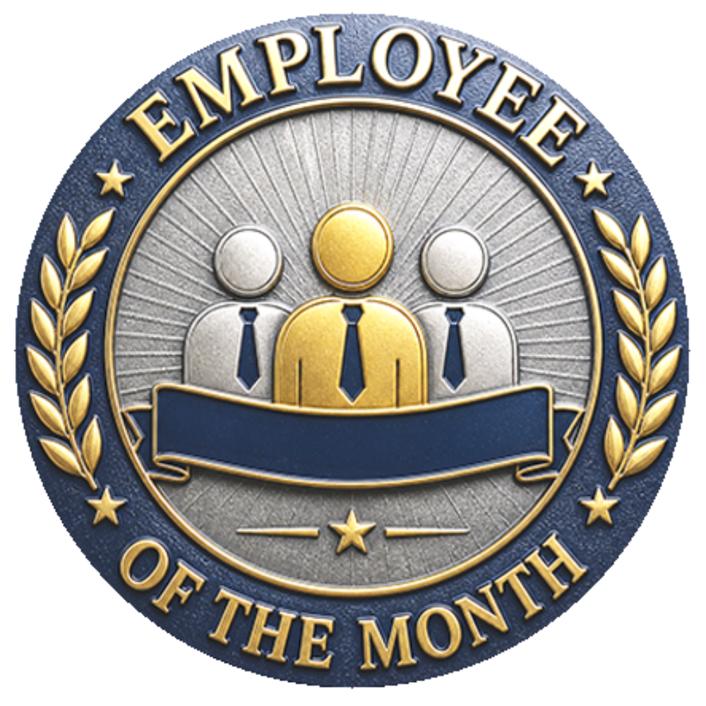 Personalised Employee of the Month Coin